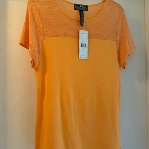 Lauren Ralph Lauren Active Women Size Large Orange Mesh Top Shirt. Brand New